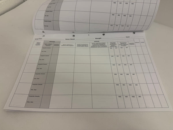 Controlled Drugs (CD) Register - 16 Pages – Pharma Packaging
