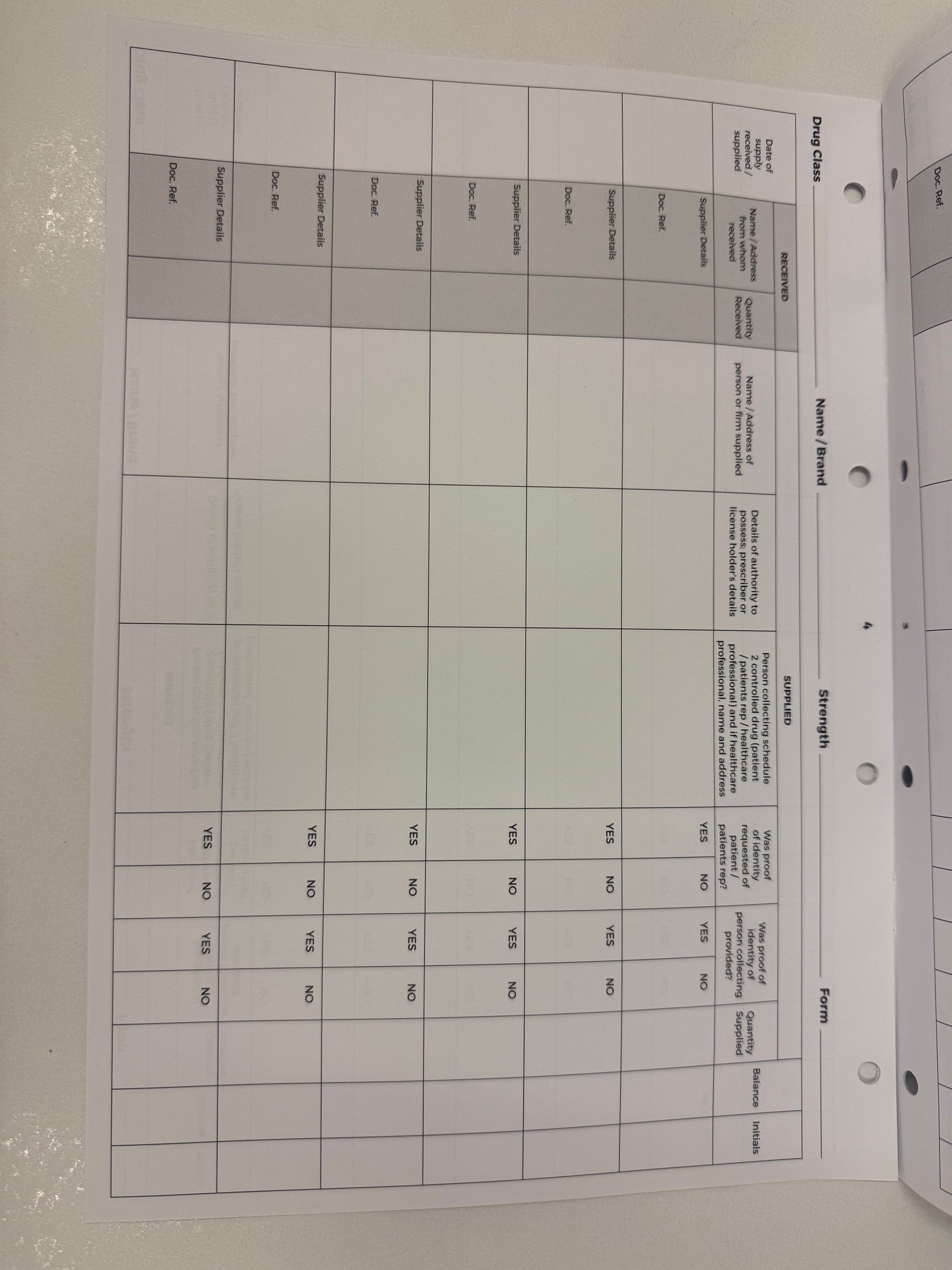 Controlled Drugs (CD) Register - 16 Pages – Pharma Packaging